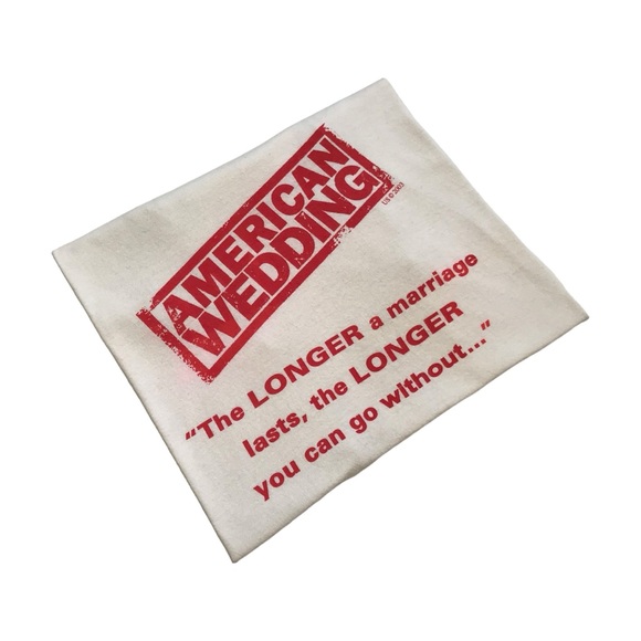 VINTAGE AMERICAN PIE SHIRT XL MENS WHITE MOVIE FILM PROMO TEE COMEDY FUNNY Y2K - Picture 1 of 4